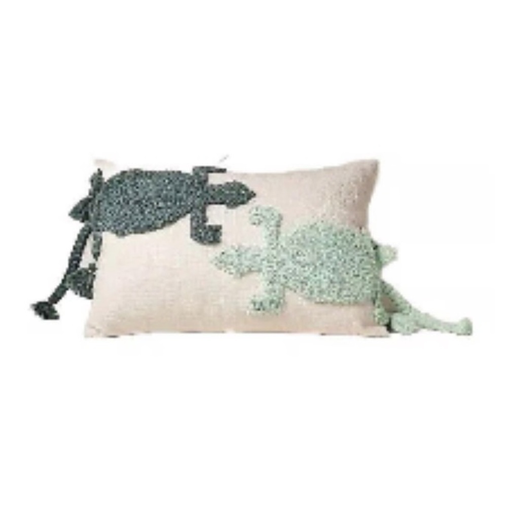 Lizard Punch Needle Lumbar Throw Pillow Turquoise Opalhouse design With Jungalow